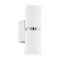 Preview: Eglo 95368 Passa LED Wandleuchte 2x4W Rund Chrom Weiss