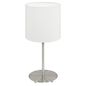 Preview: Eglo 95725 Pasteri Tischleuchte E14 Stahl Nickel-matt weiss