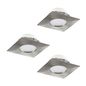 Preview: Eglo 95803 Pineda LED Einbauleuchte 3x6W 7,8x7,8cm Nickel