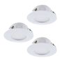 Preview: Eglo 95821 Pineda LED Einbauleuchte 3x6W Ø7,8cm Weiss IP44