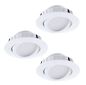 Preview: Eglo 95857 Pineda LED Einbauleuchte 3x6W schwenkbar Ø8,4cm Weiss