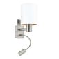 Preview: Eglo 96484 Pasteri LED + E27 Wandleuchte nickel weiss kupfer