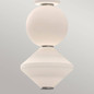 Preview: Elstead Bijou LED Pendelleuchte Nickel gebürstet Opal matt
