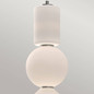Preview: Elstead Bijou LED Pendelleuchte Nickel gebürstet Opal matt
