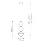 Preview: Elstead Bijou LED Pendelleuchte Nickel gebürstet Opal matt