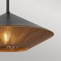 Preview: Elstead Daphne Pendelleuchte E27 mattschwarz Naturfarben