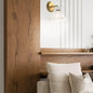 Preview: Elstead Halston Wandleuchte E14 Gebürstete Goldoptik Opal