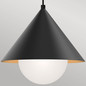 Preview: Elstead Remyck Pendelleuchte E27 Mattes Schwarz Mattschwarz