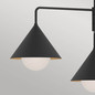 Preview: Elstead Remyck Pendelleuchte E27 3-fach Mattes Schwarz Mattschwarz