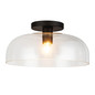Preview: Elstead Sylvia Deckenleuchte E27 Mattes Schwarz Glas klar