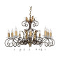 Preview: Elstead Amarilli Kronleuchter E14 10-fach Bronze-Goldfarbe, Made in UK