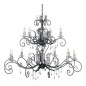 Preview: Elstead Amarilli Kronleuchter E14 15-fach Schwarz-Silber, Made in UK