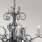 Preview: Elstead Amarilli Kronleuchter E14 15-fach Schwarz-Silber, Made in UK