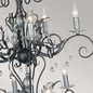 Preview: Elstead Amarilli Kronleuchter E14 15-fach Schwarz-Silber, Made in UK