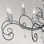Preview: Elstead Amarilli Kronleuchter E14 15-fach Schwarz-Silber, Made in UK