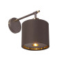 Preview: Elstead Balance Wandleuchte E27 Braun/Poliertes Messing, Made in UK