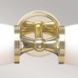 Preview: Elstead Eliot LED Wandleuchte G9 2-fach Poliertes Messing IP44
