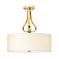Preview: Elstead Falmouth LED Deckenleuchte G9 3-fach Französisches Gold IP44