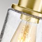Preview: Elstead Morvah Wandleuchte E27 Gebürstetes Messing IP44