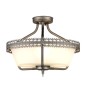 Preview: Elstead Crown Deckenleuchte E27 3-fach Eisernes Tor-Farbe
