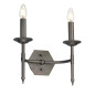 Preview: Elstead Crown Wandleuchte E14 2-fach Eisernes Tor-Farbe