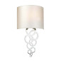 Preview: Elstead Curtis Wandleuchte E27 Medium Poliertes Chrom Elfenbeinfarbe