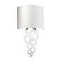 Preview: Elstead Curtis Wandleuchte E27 Medium Poliertes Chrom Elfenbeinfarbe