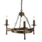 Preview: Elstead Cromwell Kronleuchter E14 3-fach Alte Bronze, Made in UK