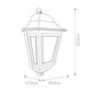 Preview: Elstead Deco Lane Außenwandleuchte E27 Rot IP44, Made in UK