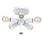 Preview: Elstead Fletcher Deckenleuchte E27 5-fach 26cm Poliertes Chrom Elfenbein