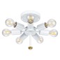 Preview: Elstead Fletcher Deckenleuchte E27 7-fach 29cm Gealtertes Messing Elfenbein