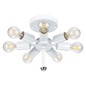 Preview: Elstead Fletcher Deckenleuchte E27 7-fach 29cm Poliertes Chrom Elfenbein