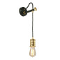 Preview: Elstead Douille Wandleuchte E27 Schwarz-Messing poliert