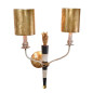 Preview: Elstead Flambeau Wandleuchte E14 2-fach Gold und Schwarz