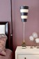 Preview: Elstead Peony Tischleuchte E27 Taupe und Schwarz