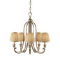 Preview: Elstead Abbey Kronleuchter E14 5-fach Silber Sand