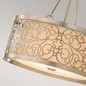 Preview: Elstead Arabesque Hängeleuchte E27 4-fach Blattsilber Patina