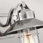 Preview: Elstead Boynton Außen-Wandleuchte E27 27cm Gebürsteter Stahl, lackiert IP44 Anti-Meerwasser