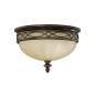 Preview: Elstead Drawing Room Deckenleuchte E27 3-fach 23cm Walnuss