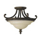 Preview: Elstead Drawing Room Deckenleuchte E27 2-fach 34cm Walnuss