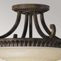 Preview: Elstead Drawing Room Deckenleuchte E27 2-fach 34cm Walnuss
