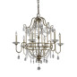 Preview: Elstead Gianna Kronleuchter E14 6-fach Vergoldetes Silber