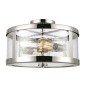 Preview: Elstead Harrow Deckenleuchte E27 2-fach 26cm Poliertes Nickel