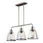 Preview: Elstead Hobson Kronleuchter E27 3-fach Satiniertes Nickel
