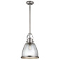 Preview: Elstead Hobson Hängeleuchte E27 52cm Satiniertes Nickel
