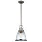 Preview: Elstead Hobson Hängeleuchte E27 36cm Satiniertes Nickel