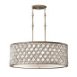 Preview: Elstead Lucia Hängeleuchte E27 3-fach 30cm Brüniertes Silber