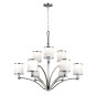 Preview: Elstead Prospect Park Kronleuchter E27 9-fach Satin Nickel, Chrom