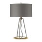 Preview: Elstead Ferrara Tischleuchte E27 Dunkelgrau Poliertes Gold Grau mit Metallic-Gold-Futter