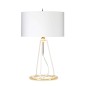 Preview: Elstead Ferrara Tischleuchte E27 Weiß Poliertes Gold Weiß mit Metallic-Gold-Futter